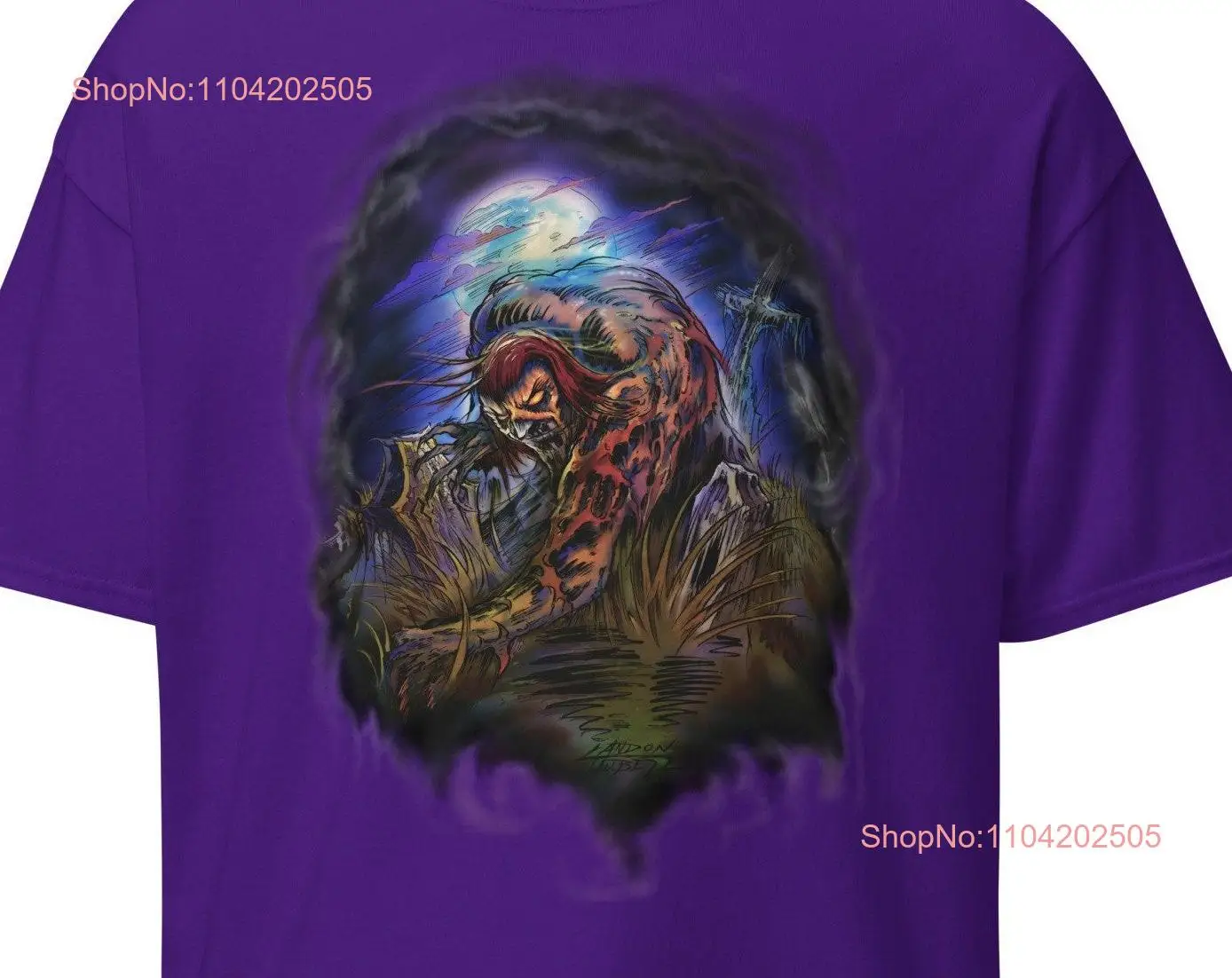 Grave Ghoul Spooky T Halloween shirt by Artist Landon Huber Party long or short sleeves