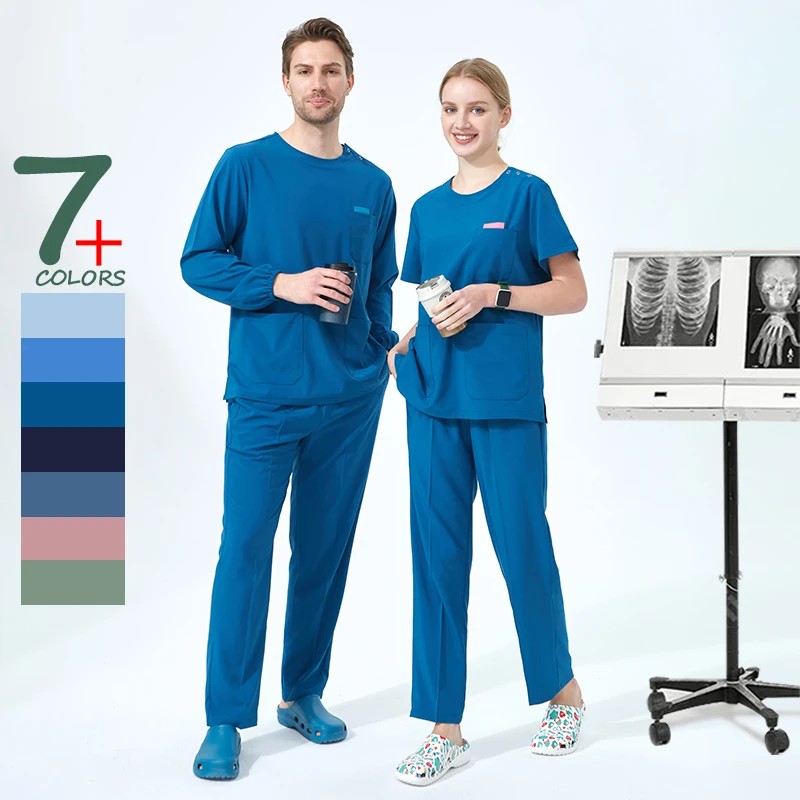 ULTRAsoft™ Scrub Sets Solid Color Hospital Surgeon Uniforms Chef Safety Clothing Beauty Spa Salon Workwear Vet Nusing Suit S02