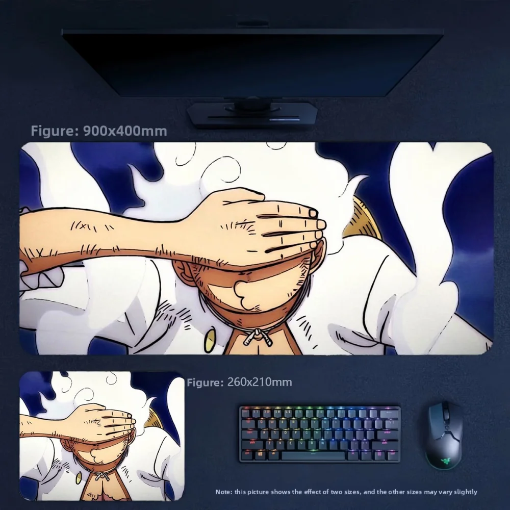 Large Size Keyboard Pad Table Mat High Quality Precision Edge Lock Boys E-sports Mouse Pad Cartoon ONE PIECE Leather Mouse Pad