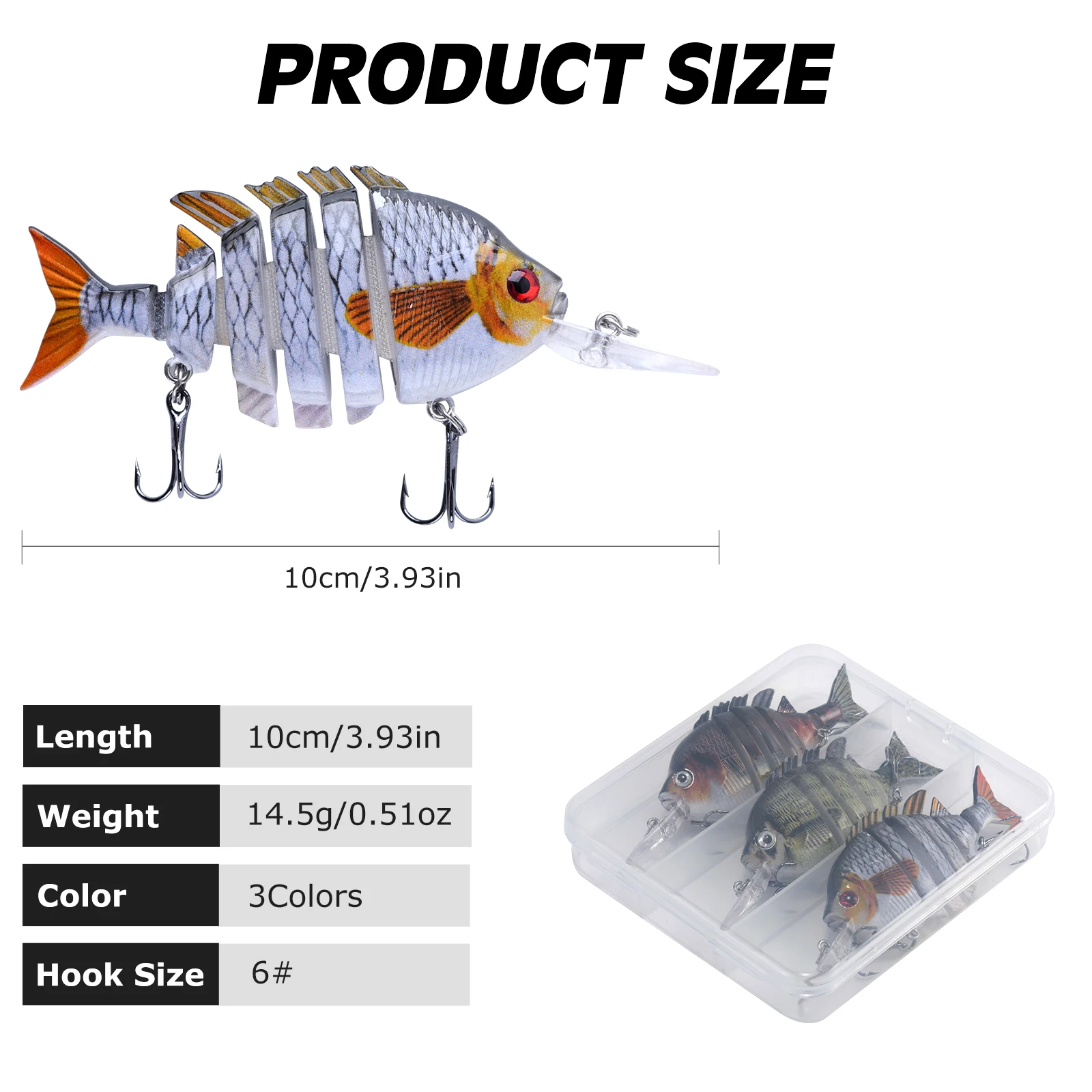 Goture 14.5cm/10g Sinking Wobblers Fishing Lures Multi Jointed Swimbait Hard Bait Fishing Tackle For Bass Crankbait