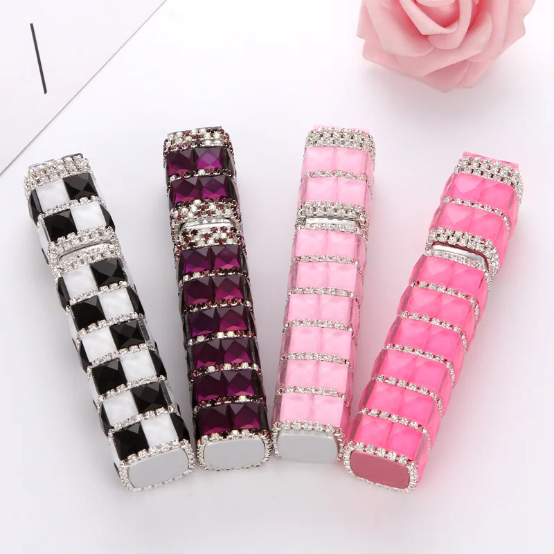 12ml Diamond-Encrusted Perfume Bottle Spray Bottle Glass Empty Cosmetics Containers Sample Vials Mini Refillable Sprayer Makeup