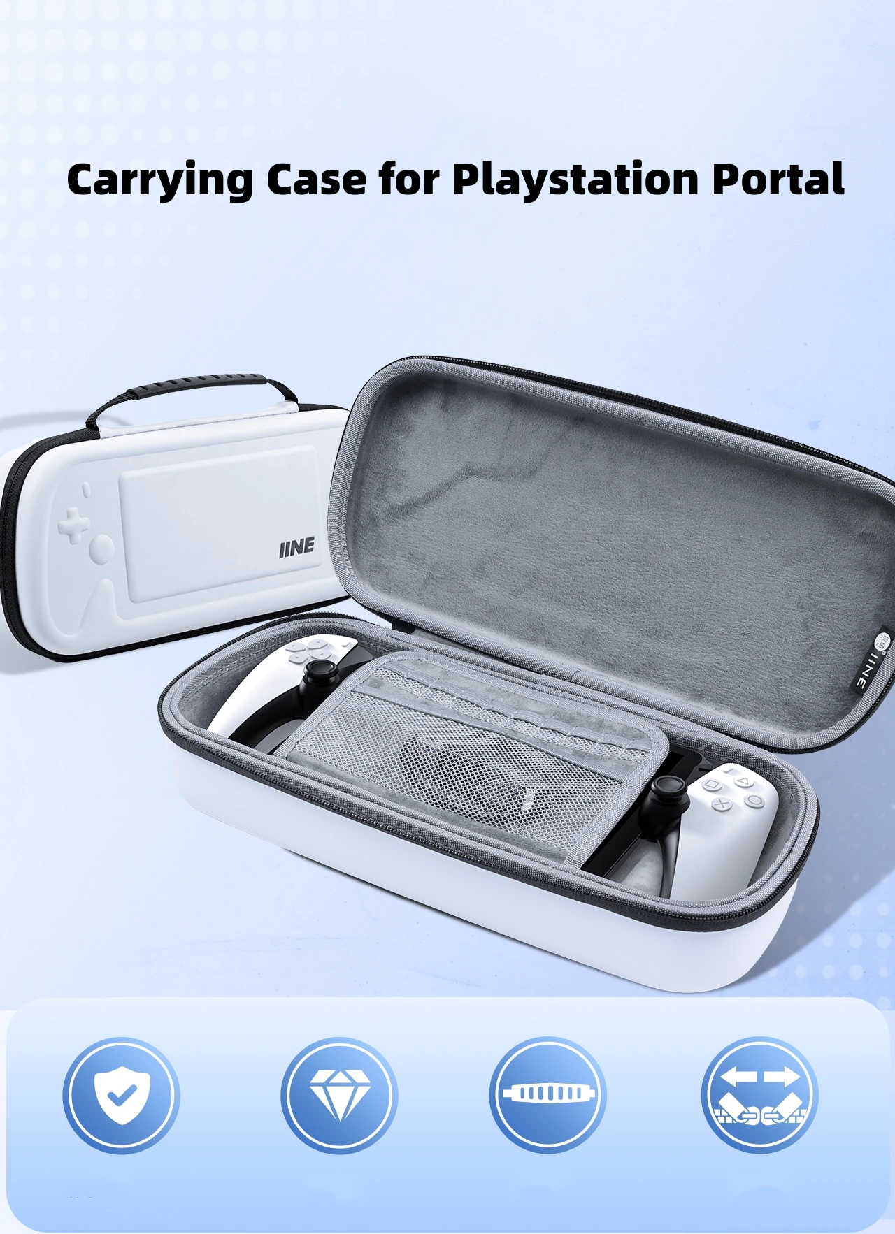 Case for Playstation Portal, Carrying Case for PS Portal Remote Player, Travel Protective Portable Carry Case for PS5 Portal