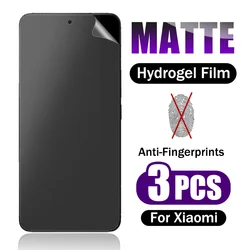 3Pcs Matte Front Hydrogel Film For Redmi Note 13 10 9 8 12 Pro 7 11 For Xiaomi 9 8 Lite Note 10 Pro A3 Screen Protection Soft