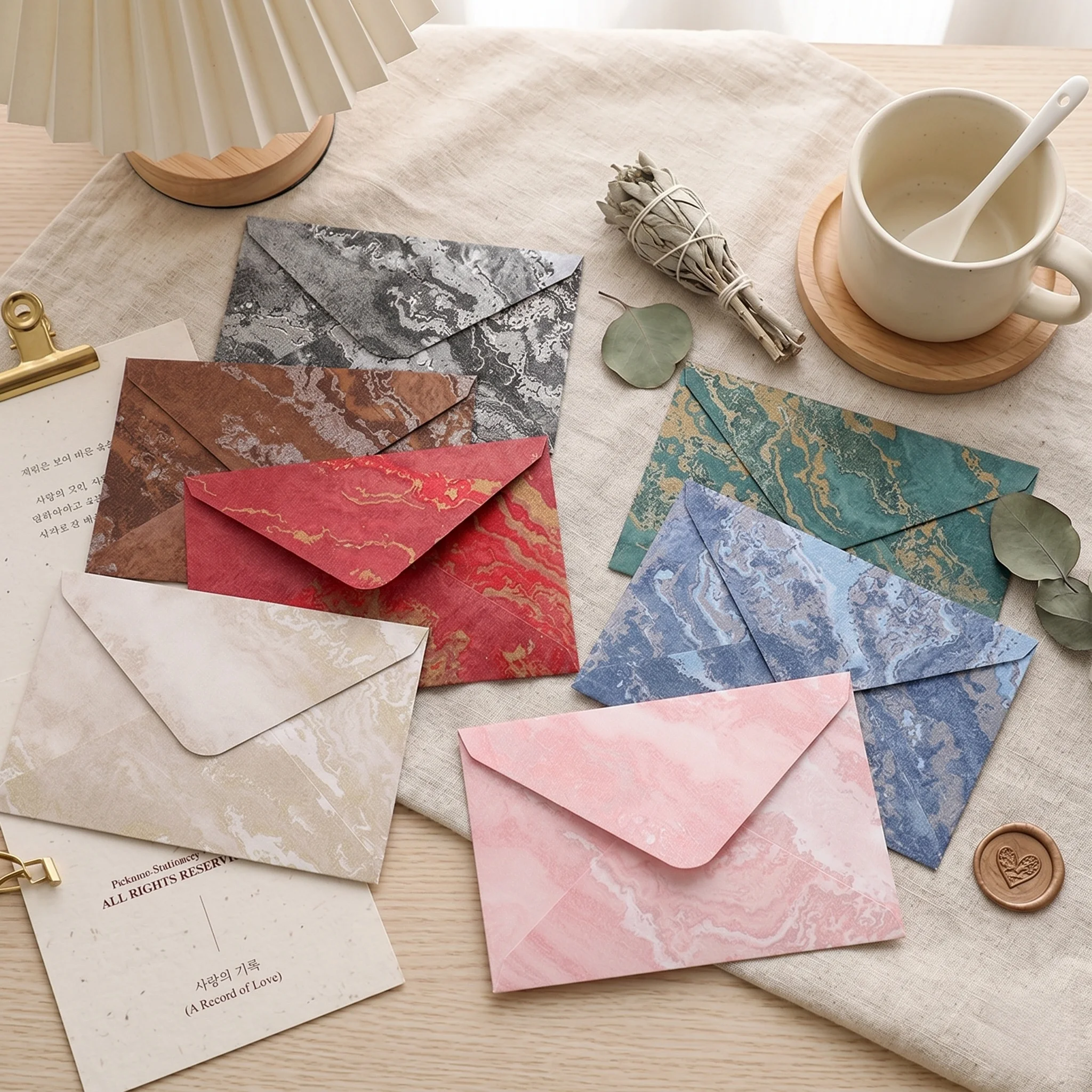 10/20PCS Vintage Gold Foil Embossed Envelopes Letter Paper Set Western Chinese Style for Wedding Birthday Love Letter Invitation