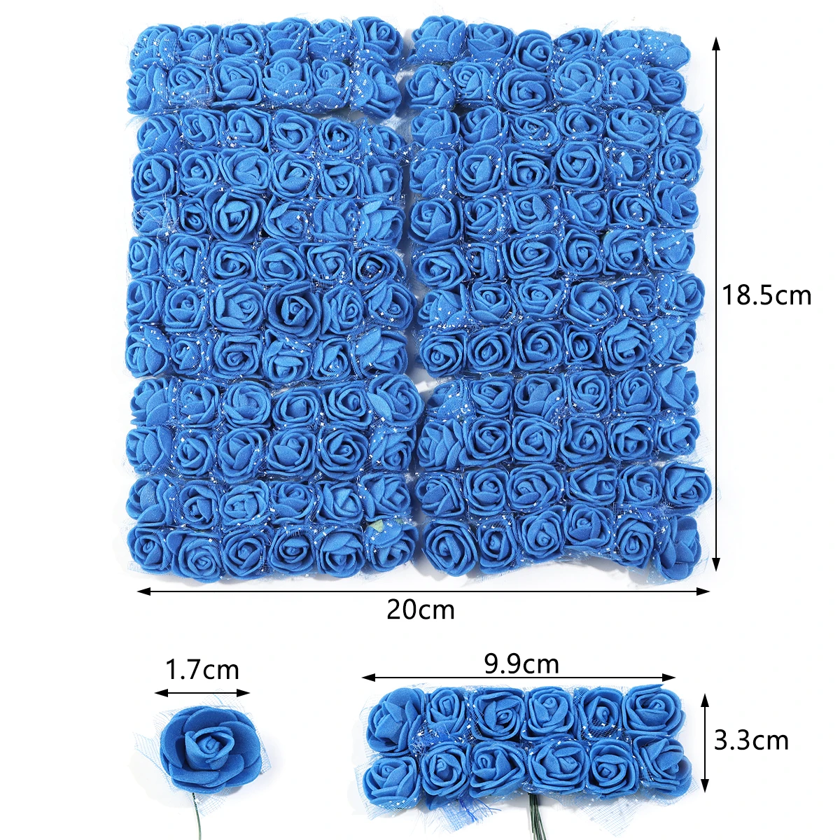 144pcs 1.7cm Lace Foam Rose Flower Bouquet Artificial Rose Flowers DIY Wedding Home Party Surprise Decoration Accessories
