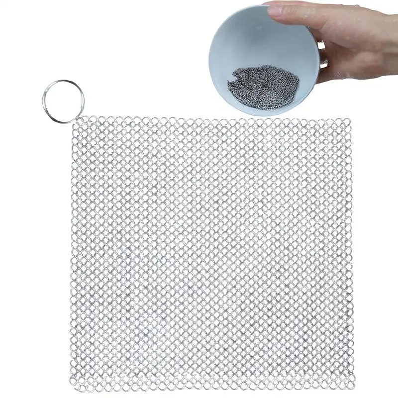 

Cleaning Dishwashing Rag Stainless Steel Mesh Discloth Non-Scratch Dishwashing Rags Multipurpose Kitchen Cleaning Heavy Duty