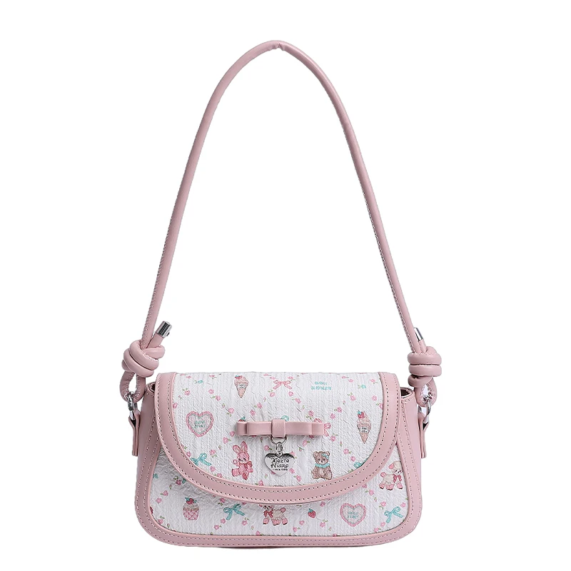 Original Daily Versatile Messenger Bags Soft Girl Sweet Campus Sweet Girl Lolita Cute Cartoon College Style Shoulder Bag Female
