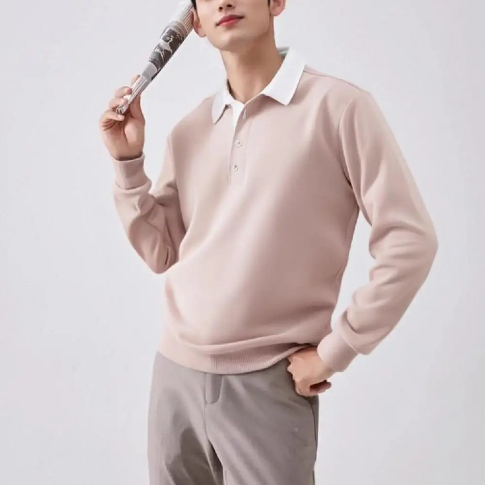 الربيع والخريف الرجال الأزياء طية صدر السترة الصوف بلون زر الرجال في الهواء الطلق الرجال البلوز شخصية الموضة