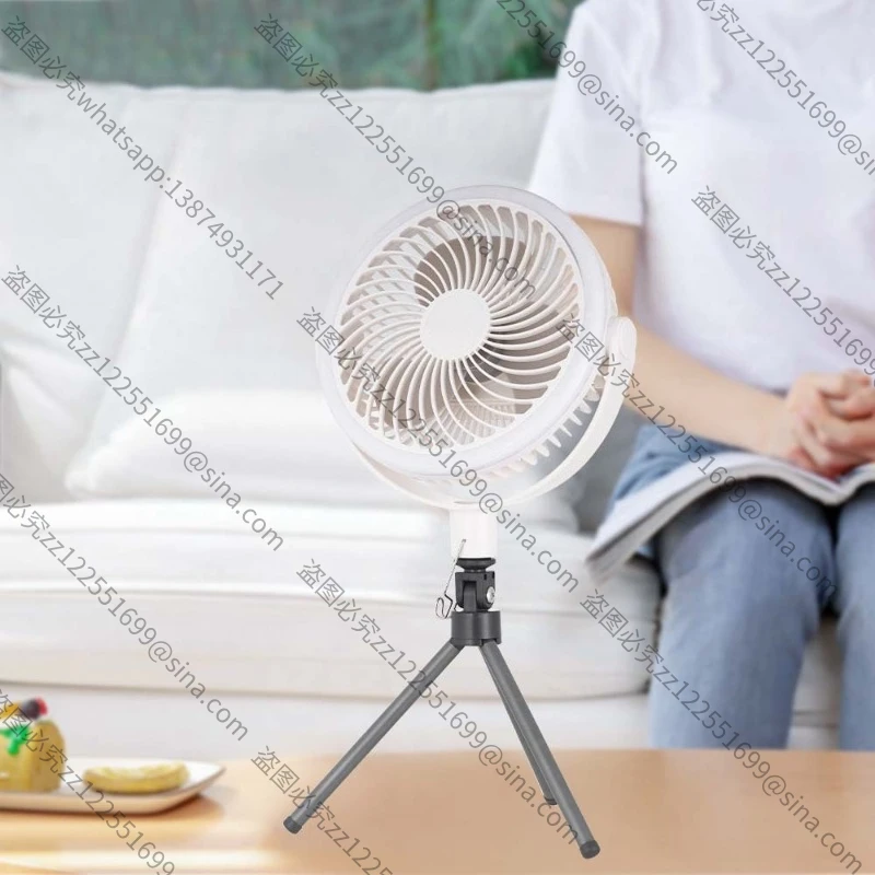 مناسبة لمروحة سطح المكتب الصغيرة وسهلة الحمل مقاس 8 بوصات من النوع C/USB مع ضوء LED #4