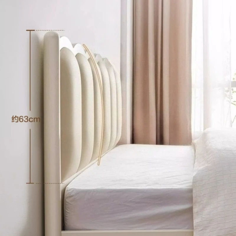 150x200 180x200 سم الحديثة الفرنسية كريم الرياح إطار سرير سرير مزدوج 2 شخص قواعد وإطارات سرير كوين أثاث غرفة نوم #6