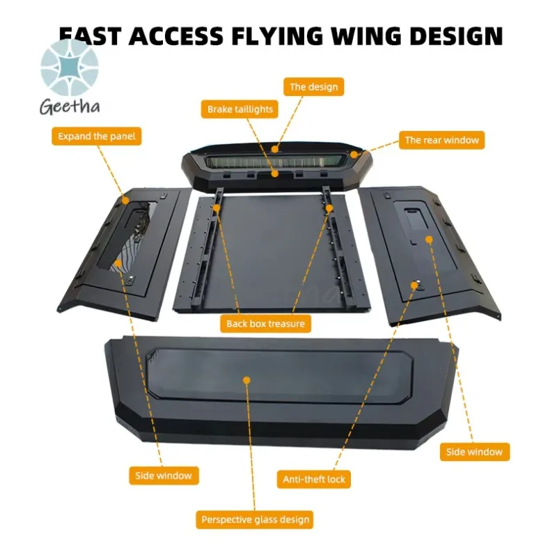 

The New Pickup Truck Has a High Cover Folding Waterproof Locking Bedspread Tail Box Truck Bed Canopy