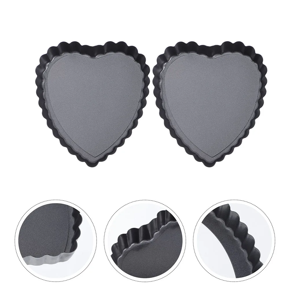 

6pcs Shaped Tart Pan Mini Carbon Steel Baking Pans Nonstick Removable Bottom For Muffin Cookie Party Wedding Easy Clean