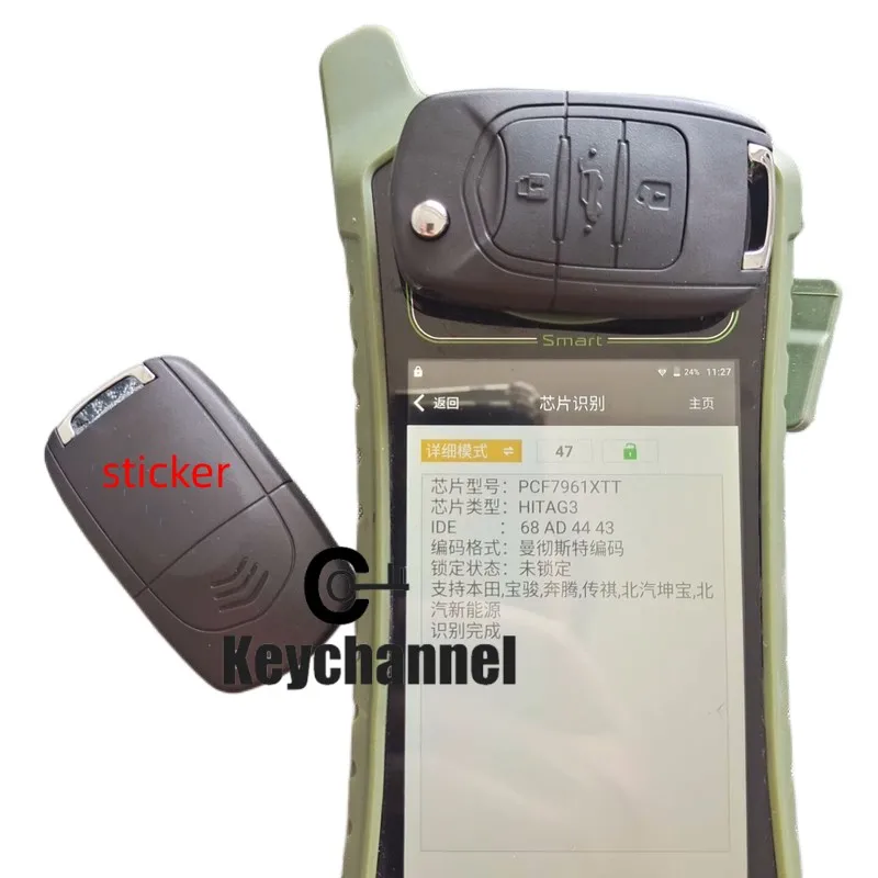 Keychannel 3 botones llave de coche control remoto ID47 433MHz Control remoto inalámbrico para BAOJUN 730 560 310 control remoto de repuesto