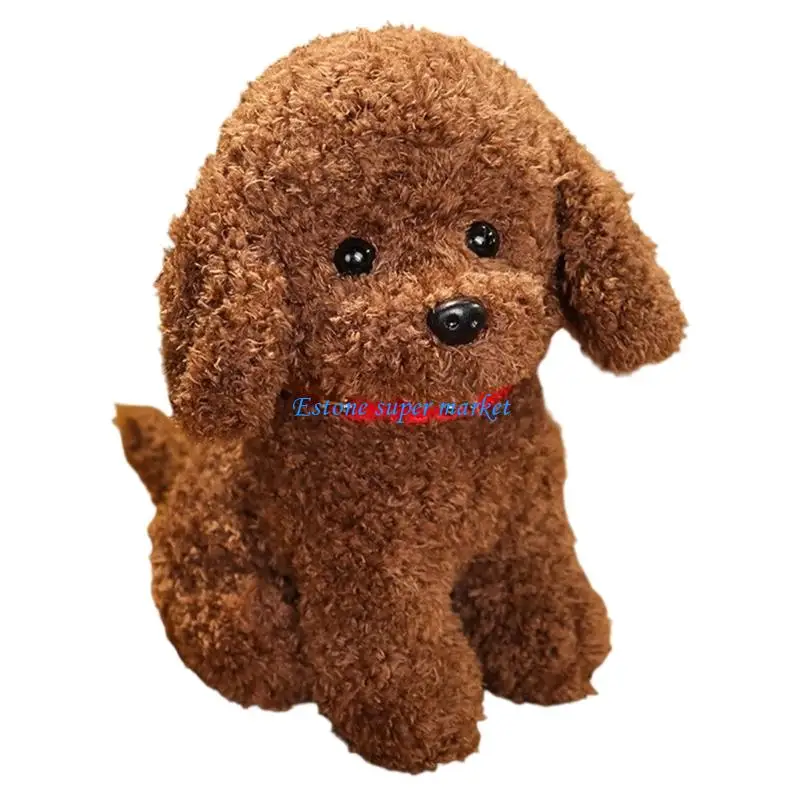 090B Delicate Poodle Stuffed Toy Hugging Animal Toy Lovely Puppy Stuffed Animals Fun Stuffed Toy Photo Props