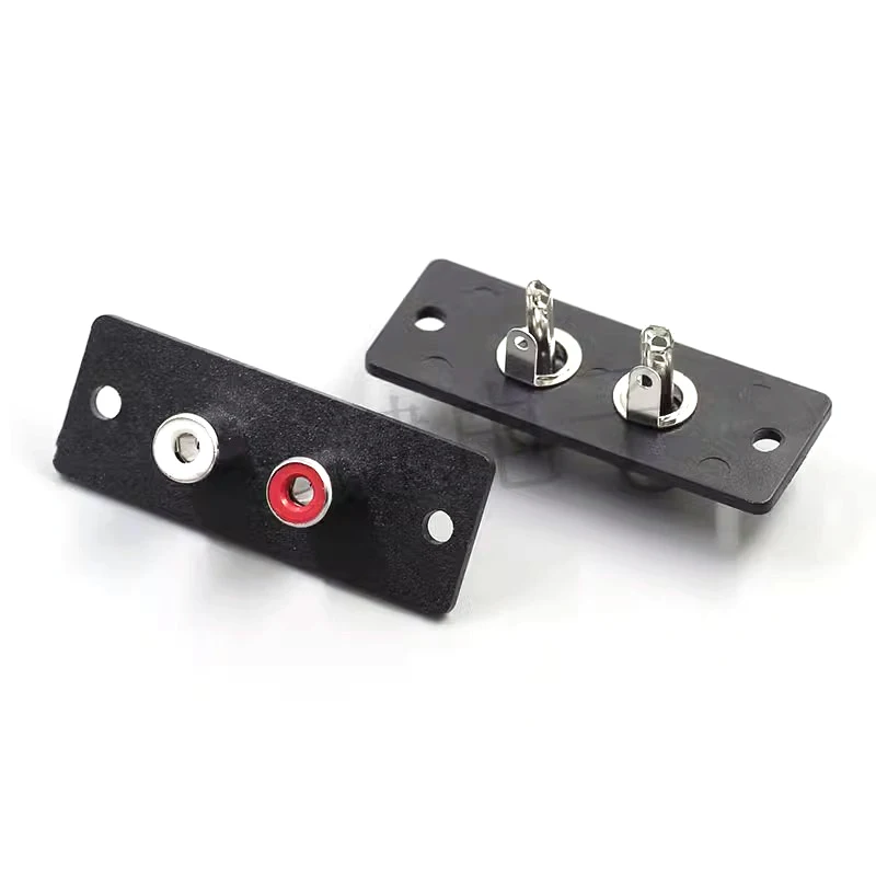 AV2-8.4-4 with board 53*17 AV coaxial seat 4 pin RCA seat 2 hole PCB welding video lotus seat