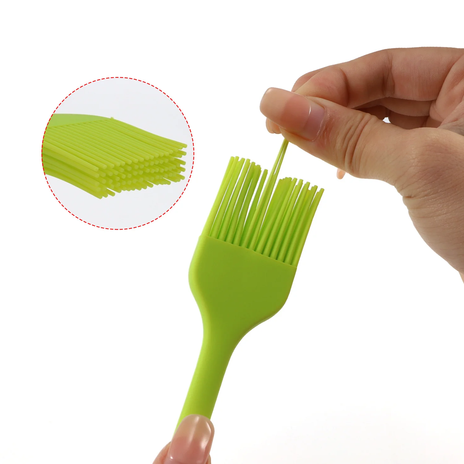 Brosses à badigeonner en Silicone pour la cuisson, brosse à huile résistante à la chaleur pour pâtisserie et barbecue avec manche en Nylon, brosse de cuisine antiadhésive pour la cuisson