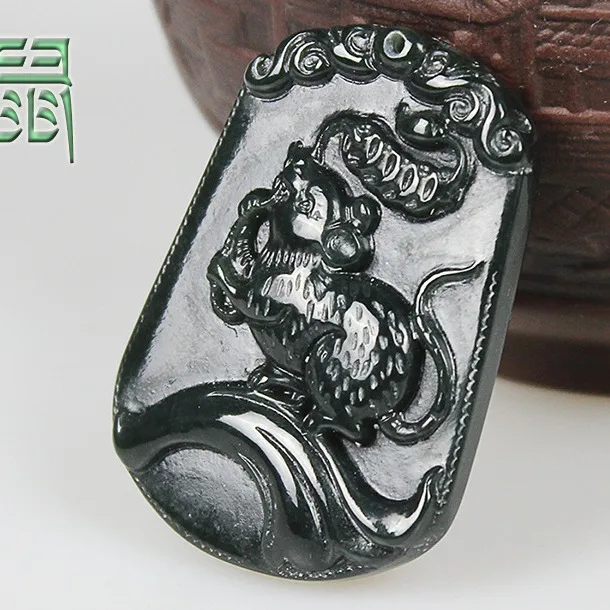 Hetian jade sapphire twelve zodiac jade pendant mouse ox tiger rabbit dragon snake horse sheep monkey chicken dog pig pendant
