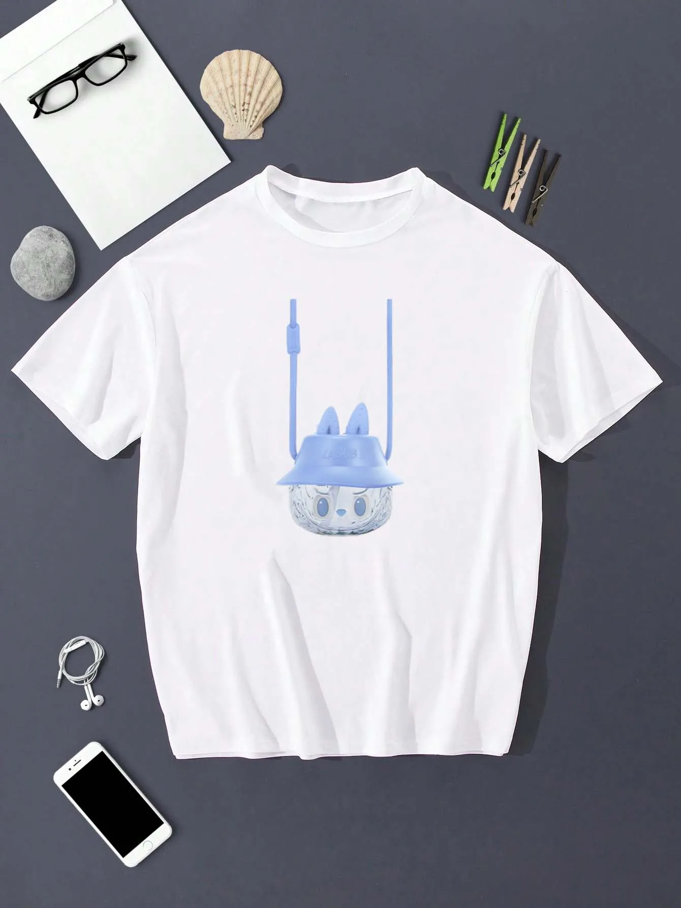 

“Bulala Bunny Cup: Blue - hat, clear - faced, cute portable design—fun style for Bulala T - shirts.”