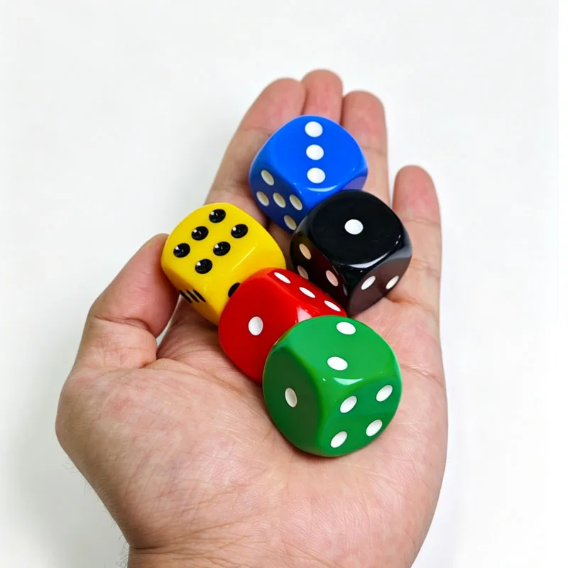 5PCS Big Size 25MM Dice Flip Numbers Table Board Games Party Props Entertainment Activities Family Fun For Teenager & Adults