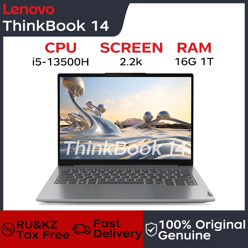 Lenovo Laptop Thinkbook 14 Inch 2.2K Screen Intel Core I5-13500H/I7-13700H DDR5 RAM M.2 2280 SSD thin and light Botebook PC