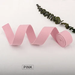1/2/5Yards 20/25/38mm Wide PINK Canvas Webbing High Quality Sewing Accessories Shoulder Strap For BeltBag Knapsack Ribbons