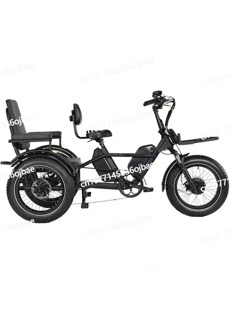 Double Travel Pedal Distance Power Tricycle Differential Three-wheel Drive Adult Riding Elderly Scooter