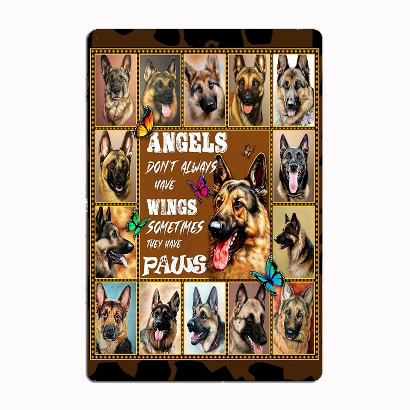 Angels Don't Always Have Wings Sometimes Metal Signs Home Vintage Tin Wall Plaques Cafe Office Kitchen Designing Plaques Posters