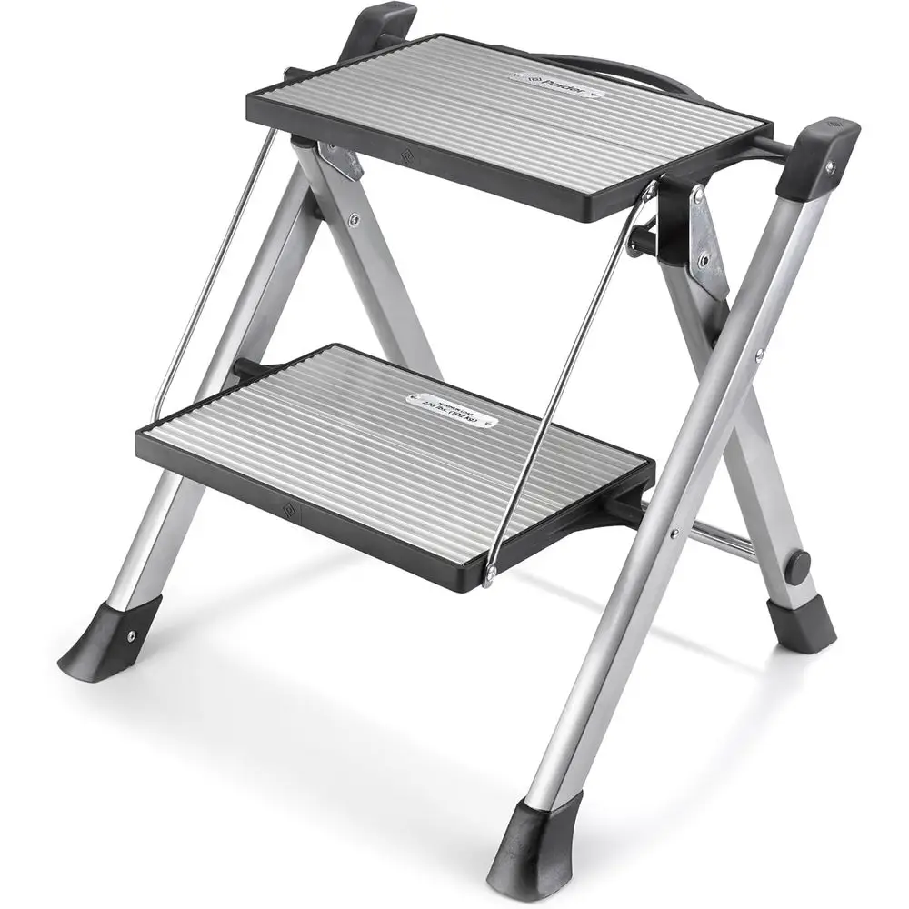 

Non-Slip 2-Step Aluminum Ladder with 1.4 Feet Top Step Height