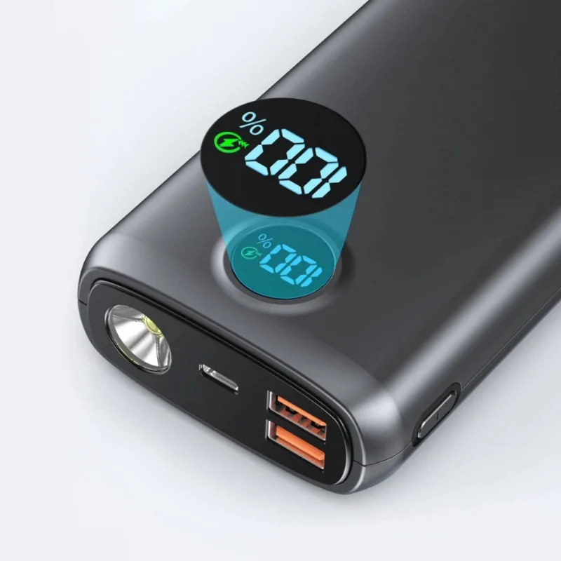 Large Capacity Power Bank 20000mAh with Strong Flashlight Outdoor Portable Mobile Phone External Battery Powerbanks Universal