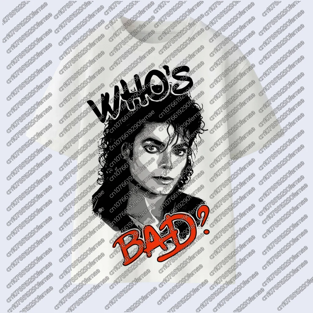 2026 Hot Kids KPOP Short Sleeve T-Shirt MJ Iconic Pose Print Family Matching Available Summer Lightweight Fan Memorial Shirt