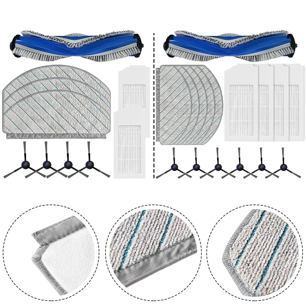 Main Side Brush Filter Mop Cloth Kit For ECO-VACS For DEEBOT N20/N20 PLUS Sweeping Roboat Vacuum Cleaner Household Cleaning