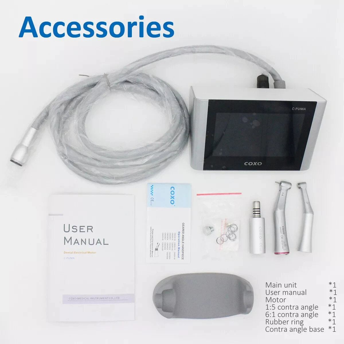 

Original CX C-PUMAs Master Dental Electric Motor System 6:1/1:5 Contra Angle Handpiece