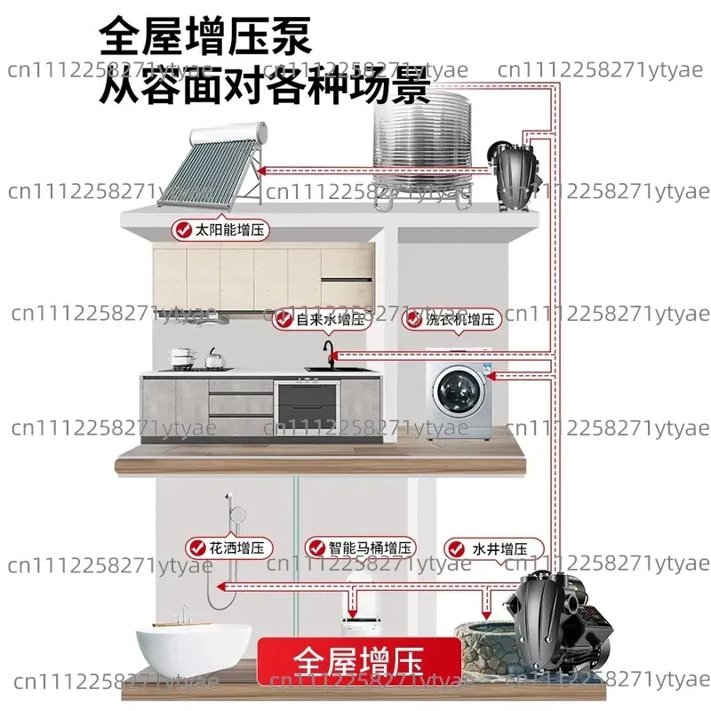 Self-priming pump household automatic 220V booster tap water pipeline pressurized well small water