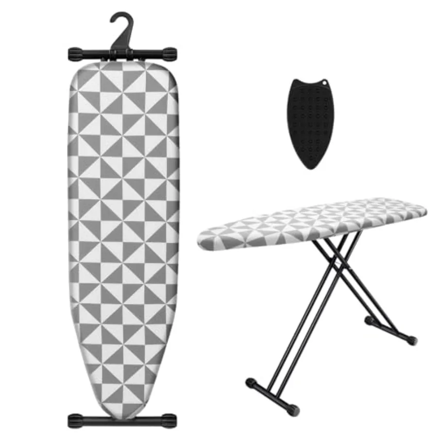 

Ironing Board with Silicone Iron Rest padExtra Thick Cover 14x54 Compact and Space Saver Iron Board Height Adjustable Stable St
