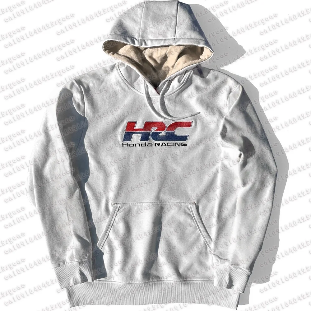 

Классическая мужская толстовка с 3D принтом Honda HRC, осень 2025, модная белая дышащая универсальная гоночная толстовка для спорта на открытом воздухе