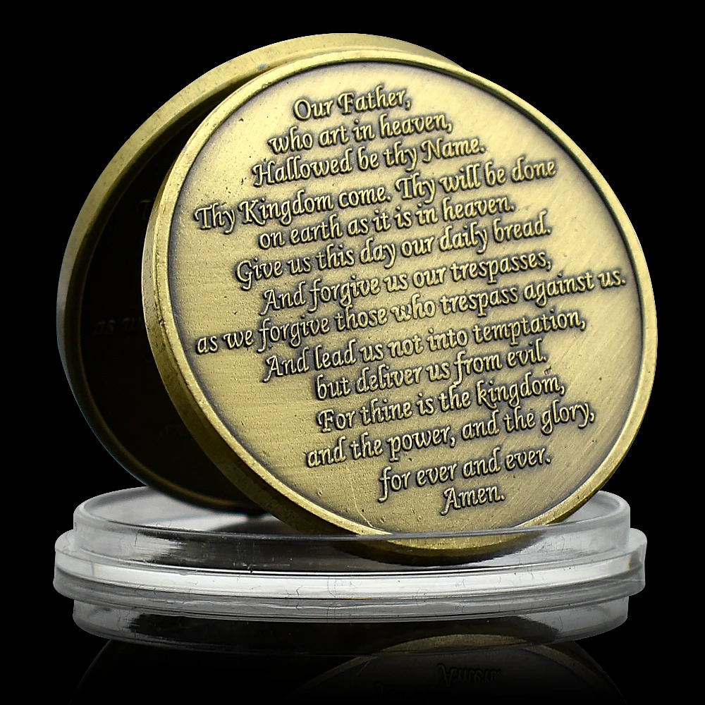 PRAY Challenge Coin Pray Without Ceasing Coppery Commemorative Medal World Collection Plated Metal Art Crafts In Capsule