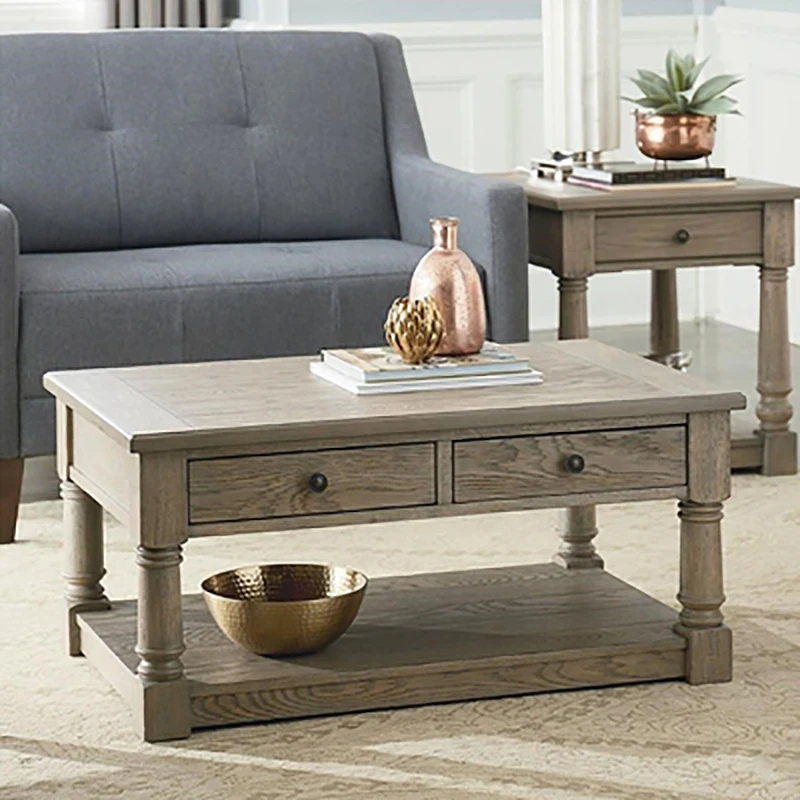 

Premium Classic Coffee Table Nordic With Drawers Trendy Luxury Coffee Table Aesthetic Beauty Table Basse Living Room Furniture