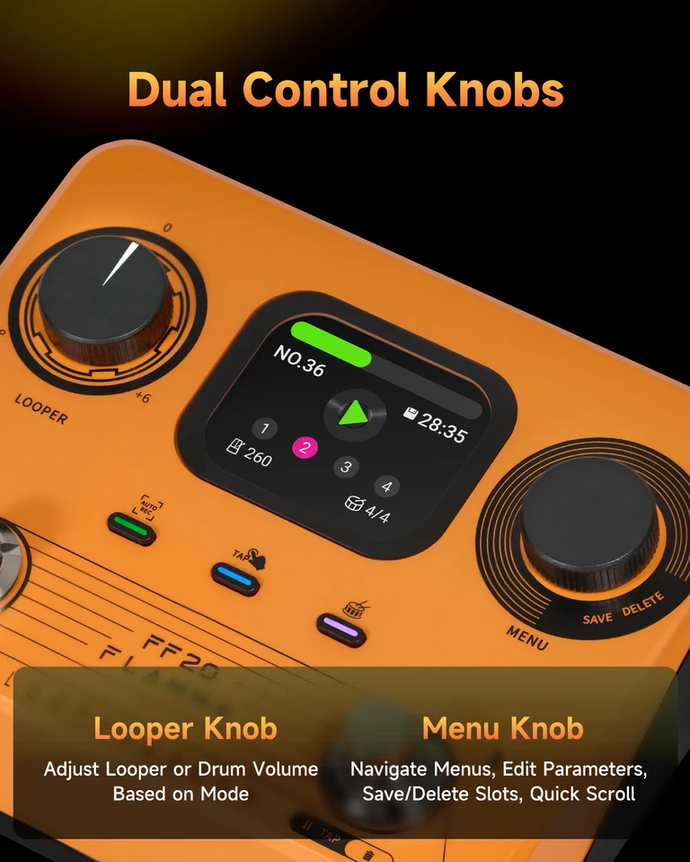 FLAMMA FF20 ルーパーペダルドラムマシン Flamma FF20 Looper & Drum