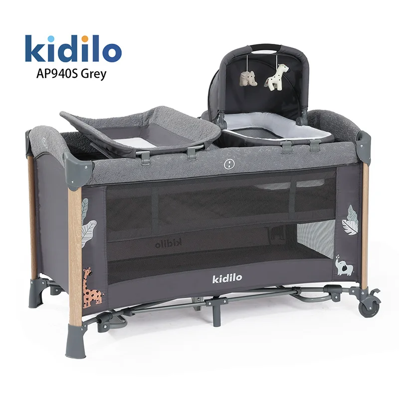 Kidilo crib multifunctional children's bed bb portable game foldable newborn bed splicing queen Baby Playpens