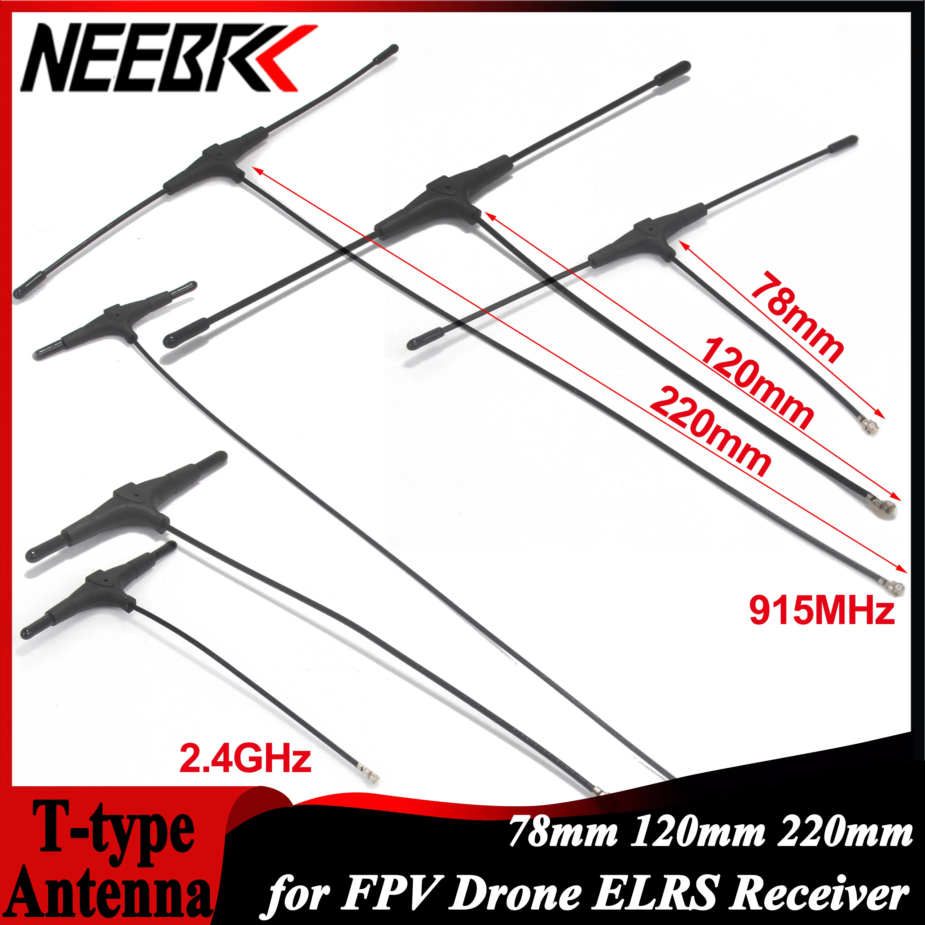 78/120/220mm 915MHz 2.4GHz T-type Antenna IPEX 1 IPEX1 for FPV Drone TBS CROSSFIRE FRSKY R9mm R9MX ELRS Nano EP1 RX Receiver