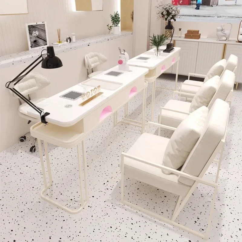 Marble Tables Nail Manicure Table Gel Nails Makeup Organizer Chair Salon Furniture Desk Beauty Tech Manicure Tafel Rest Knife