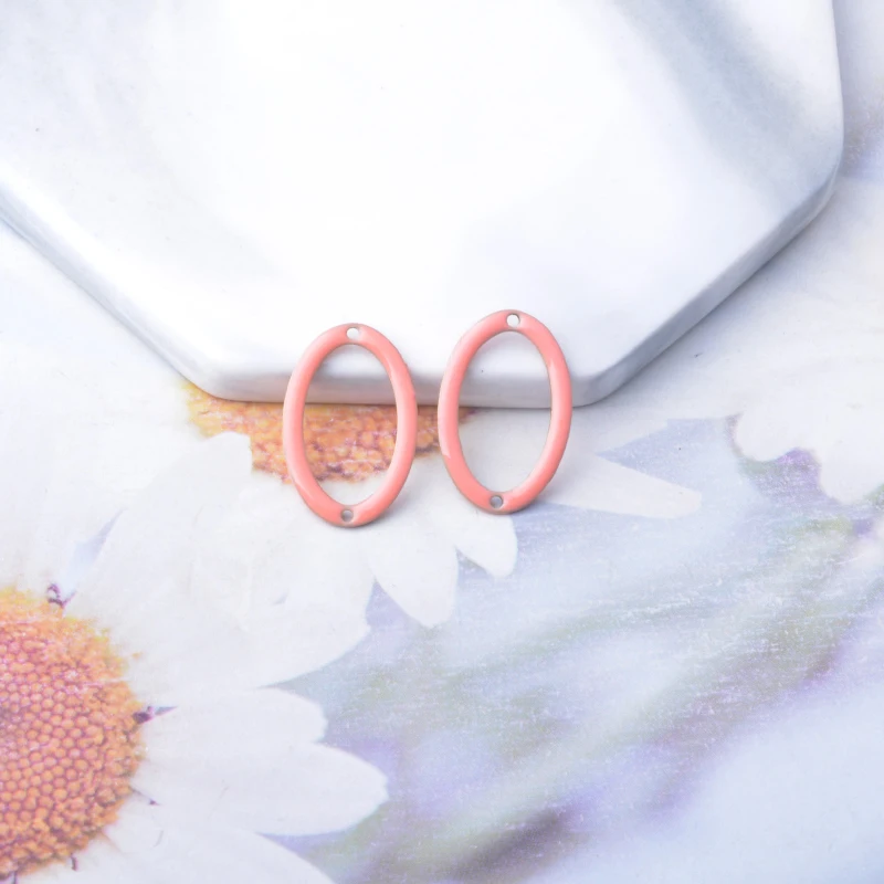 20 Stück ovalförmige Verbindungs-Emaille-Anhänger aus Kupfer mit Öltropfen-Effekt, Zweiloch-Ohranhänger, DIY-Schmuck, Ohrringe, Halsketten-Zubehör – Detail 8
