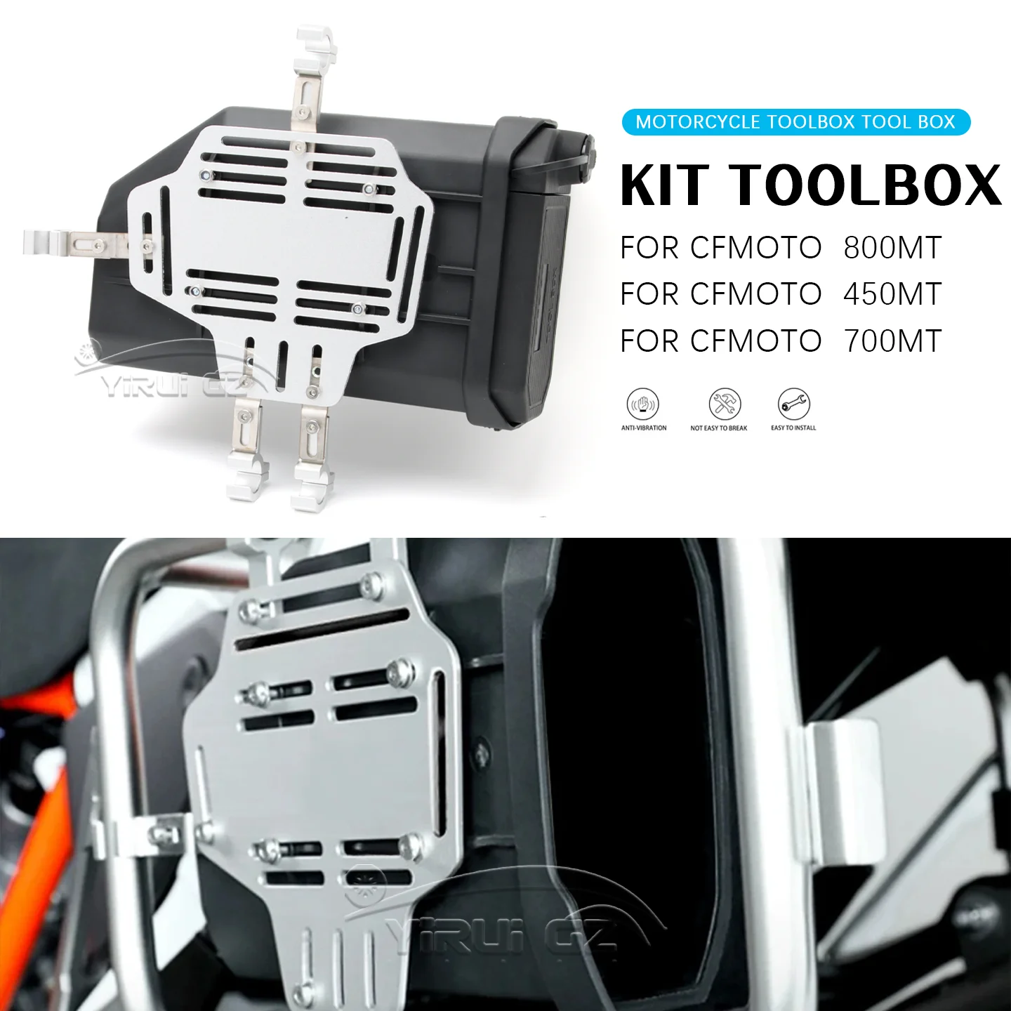 

Motorcycle Toolbox Tool Box Waterproof Side Decorative Box First-aid/Breakdown kit Toolbox FOR CFMOTO 800MT 650 MT 450 MT 700 MT