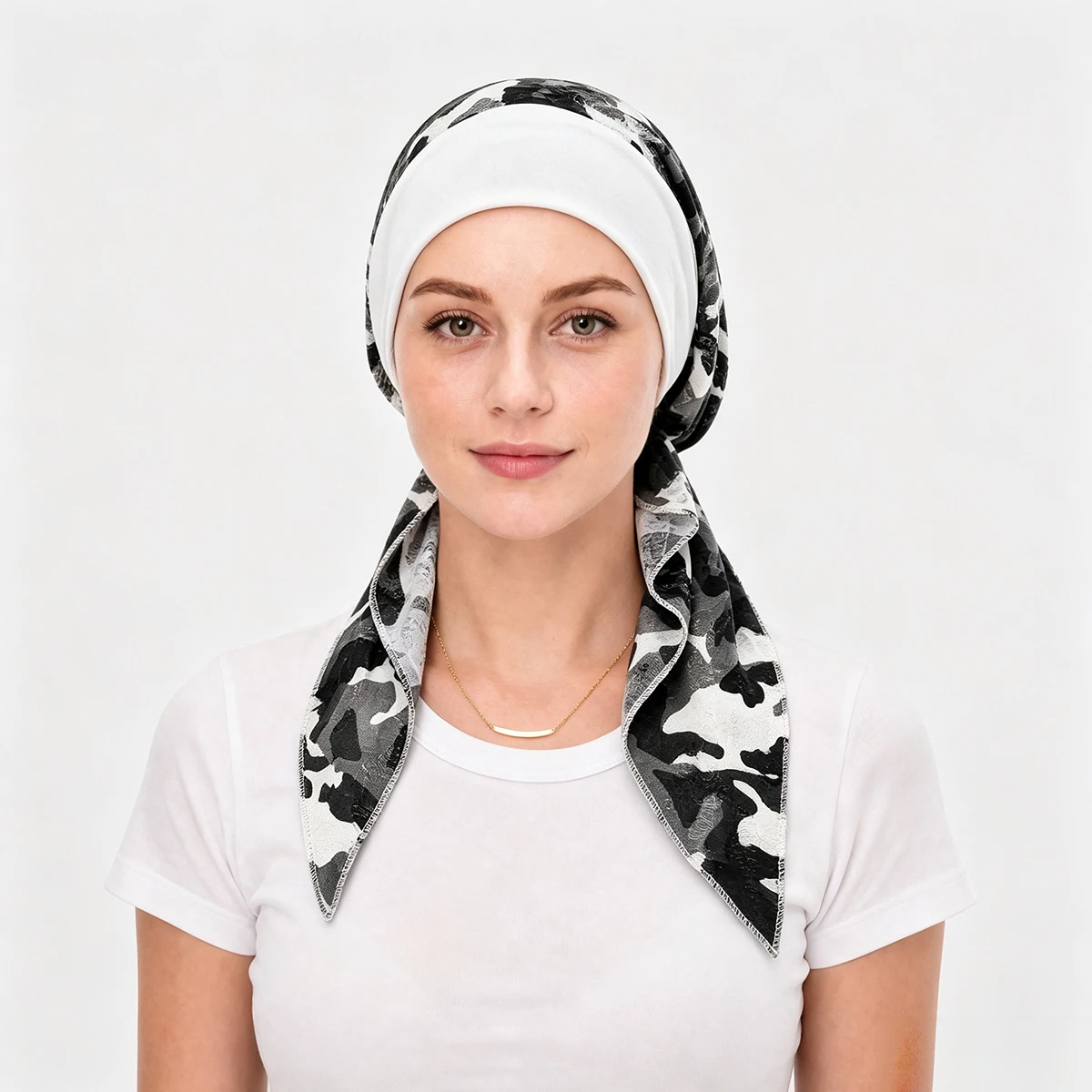 Fashion Women Hijabs Muslim Printed Turban Pre-Tied Hat Long Tail Bonnet Chemo Cap Hair Loss Head Scarf Wrap Beanies