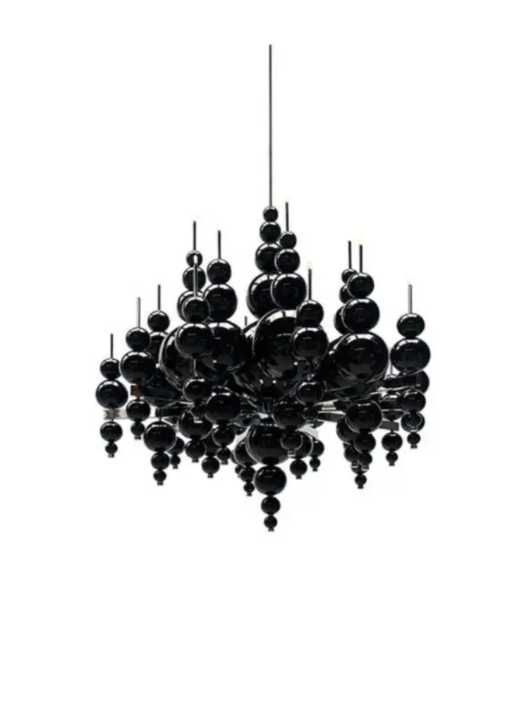 

Luxury Living Room Black Chandelier Designer Tears From Moon Chandelier For Ceiling Restaurant Large Dining Table Hanging