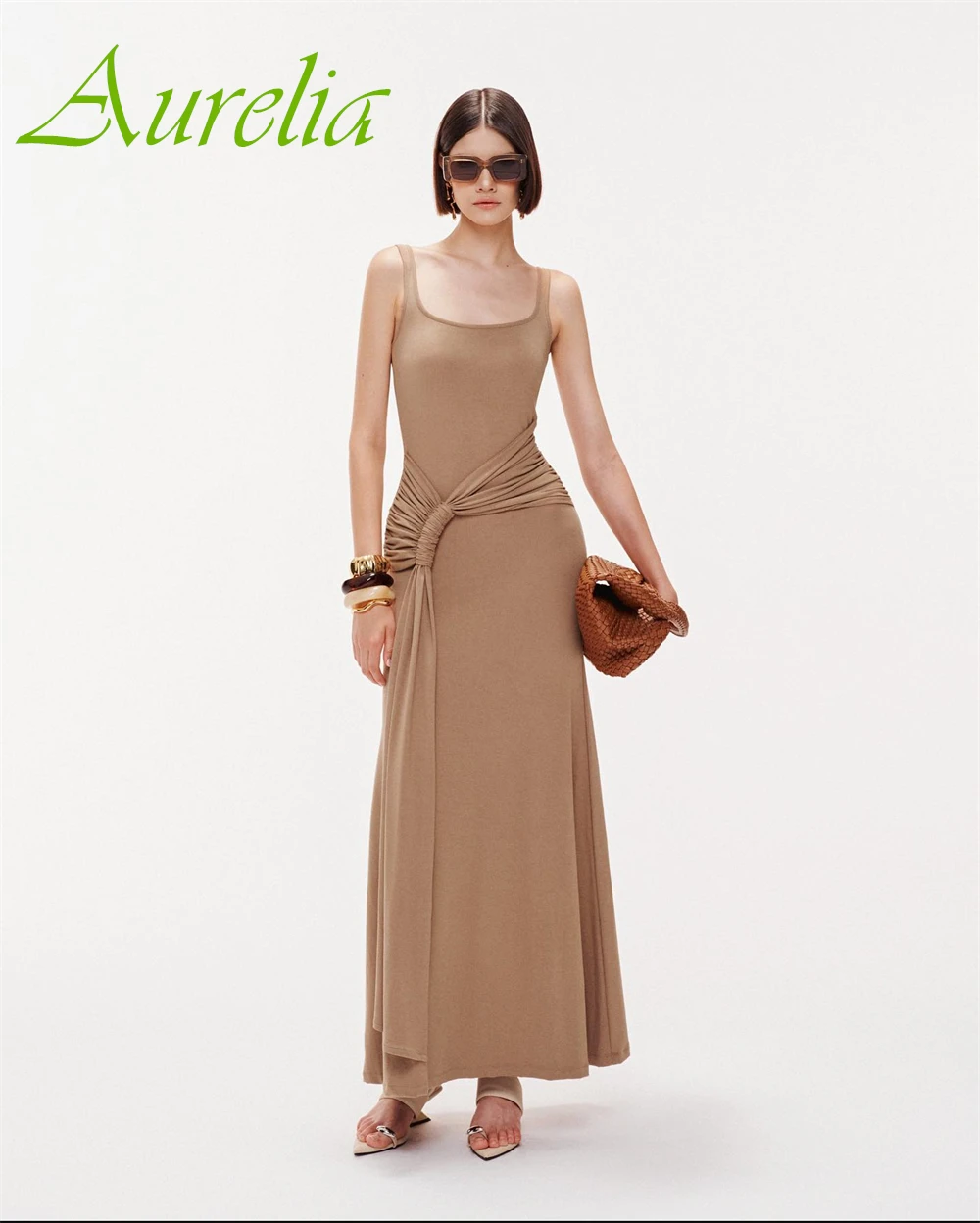 فستان سهرة رائع مخصص من الجيرسيه مغرفة كلاسيكي بدون أكمام فستان كوكتيل حورية البحر سباركلي للمناسبات الخاصة #1