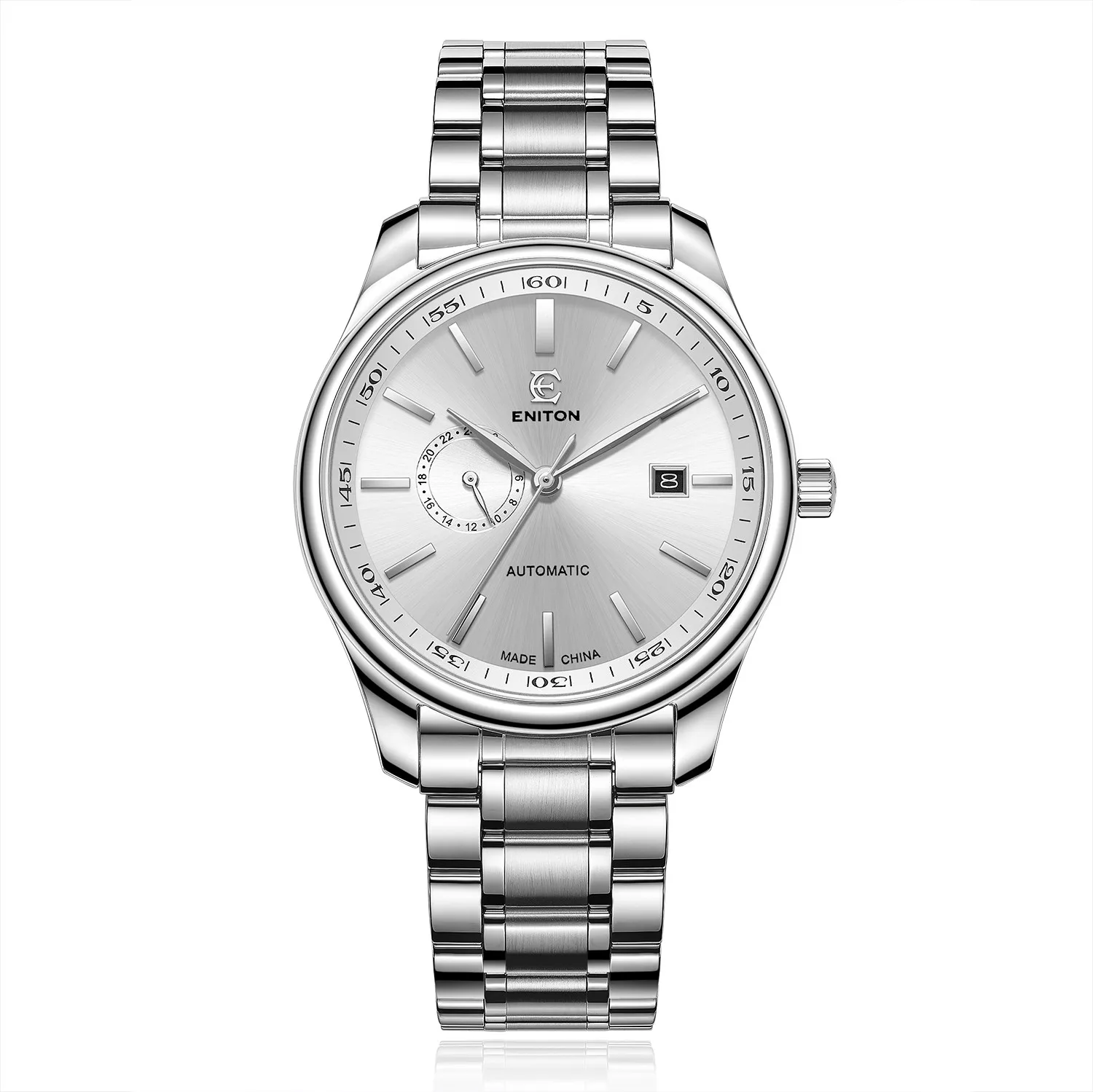 Eniton relógios de pulso mecânicos aço inoxidável 316l 8215 movimento relógio automático à prova dwaterproof água pulseira fecho homem relógios luxo