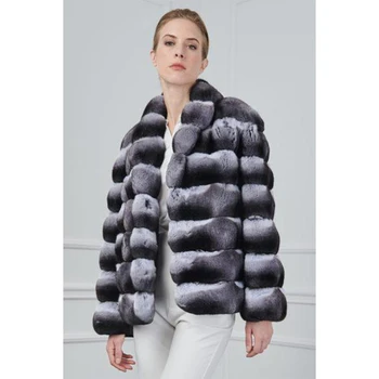 Pelz mäntel echte Pelz jacke echte Kaninchen Pelzmantel Frauen Winter pelz Kleidung warmen Luxus neuen Stil