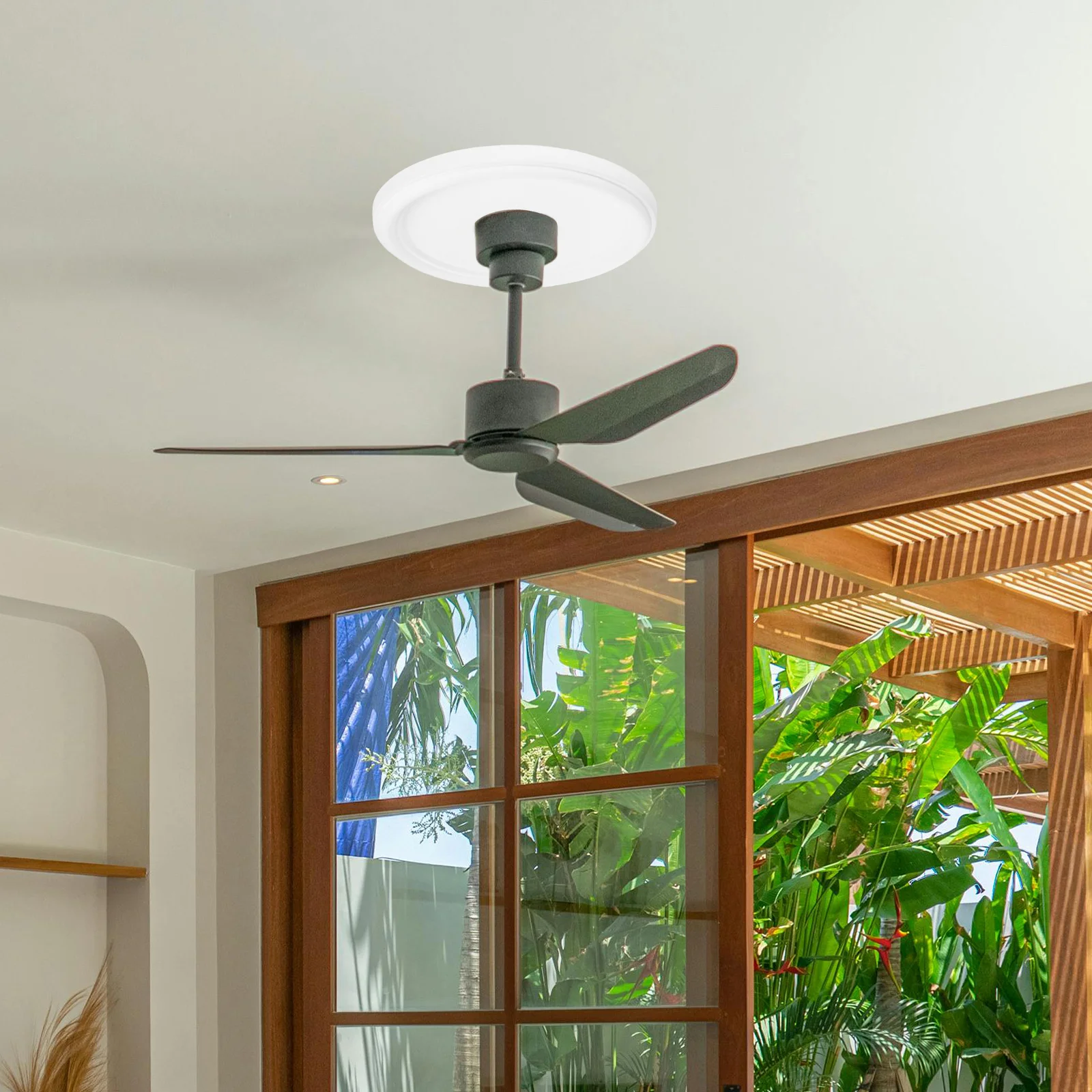 1pc Weiß Runde Decke Licht Medaillon Abdeckung Für Fan Leuchte Baldachin Ersatz Dekorative Ring Anhänger Halterung Home Interior