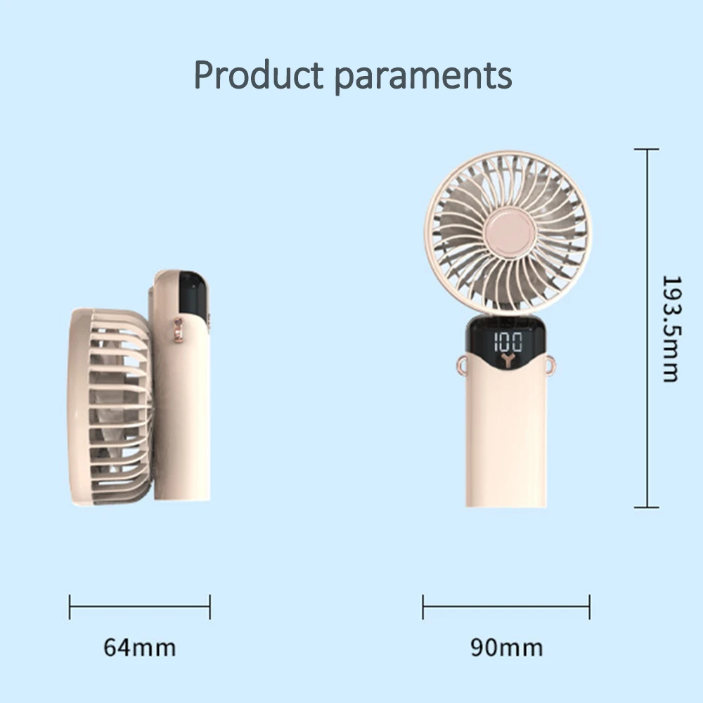 Mini Electric Fan Portable Neck Hanging Fan High Speed Handheld Fans Ventilador USB Charging Fans for Student Dormitory